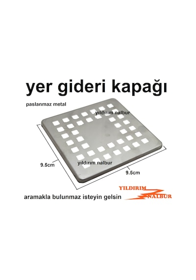 Yer Sifonu Süzgeci Kapak Küçük Boy Metal Paslanmaz Duş Süzgeci Ka