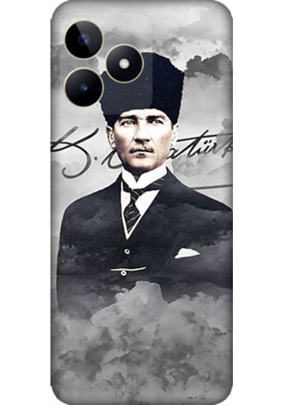 Realme C53 Uyumlu Atatürk Portresi Desenli Silikon Kılıf