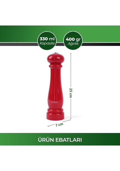 Kiwi Kspg-4810 Otomatik Tuz&amp Baharat Değirmeni Kırmızı Diğer
