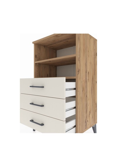 Hyperion Komodin 2 Raflı 3 Çekmeceli 60x44x106 Çam-aytaşı Çam
