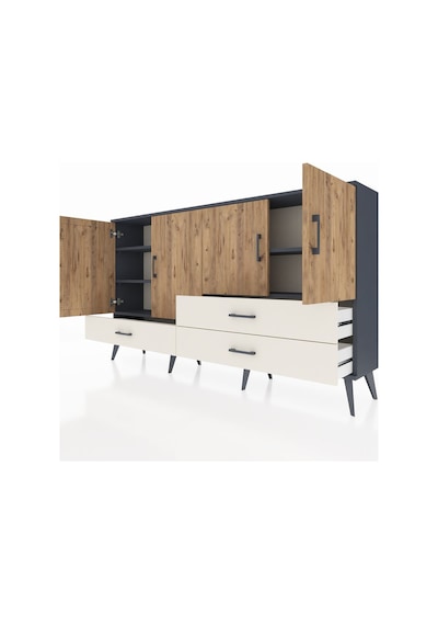 Arges Konsol 5 Raflı 3 Çekmeceli 4 Kapaklı 176x30x99 Antrasit-çam Antrasit-çam/aytaşı Arges Konsol 5 Raflı 3 Çekmeceli 4 Kapaklı 176x30x99 Antrasit-çam Antrasit-çam/aytaşı