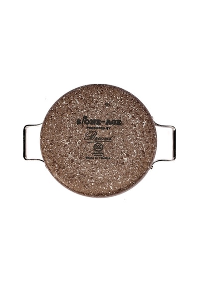 Brioni Stone-age Terra 26 Cm Çizilmez Yanmaz Yapışmaz İndüksiyonlu Basık Tencere Kahverengi