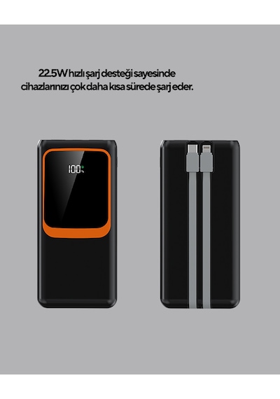 Powerbank 20000 Mah Yüksek Kapasiteli Ve 22.5w Hızlı Şarj Destekli