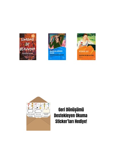 Mandarinler + Başkalarının Kanı + Sartre A Mektuplar 1: 1930-1939 + Okuma Sticker'ları