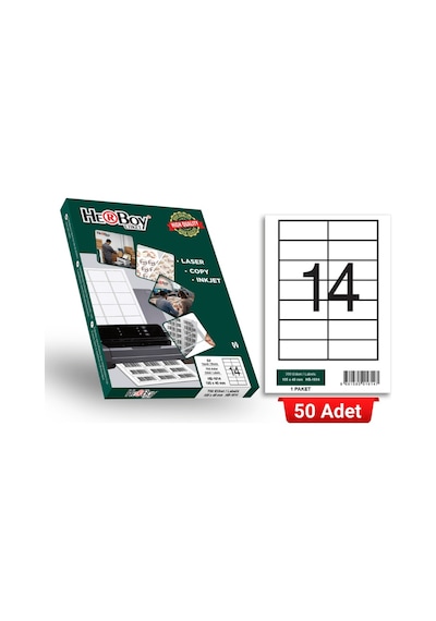 Herboy Hb-1614 105 X 40 Mm A4 Laser Etiket 50 Adet