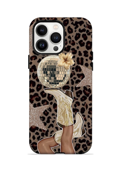 Velvoria Valestra Disco Leopar Apple iPhone Uyumlu 14 Pro Darbe Korumalı Kılıf Valestra Select - Disco Leopar