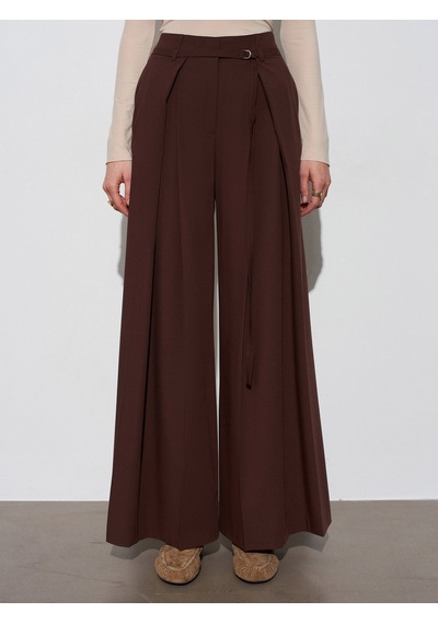 Dilvin 72665 İnce Kemerli Pantolon-kahve