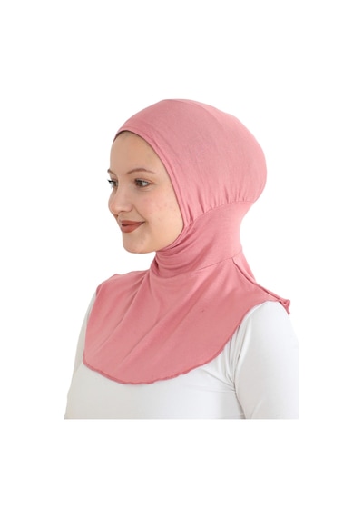 Modish Group Kadın Boyunluklu Hijab Tesettür Pratik Spor Bone - Sarı Gül Kurusu
