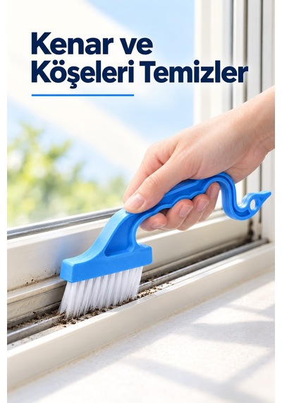 Dip Köşe Kenar Temizleme Fırçası Ve Derz Temizleme Seti