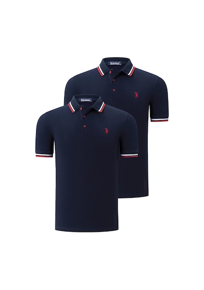İkili Set T8594 Dewberry Erkek T-shırt-lacivert-lacivert Lacivert-Lacivert