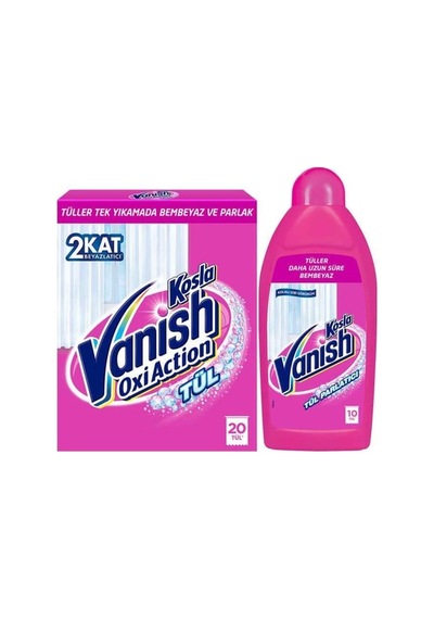 Vanish Kosla Tül Temizleyici Toz 450gr + Parlatıcı 450 Ml 12'li Paket