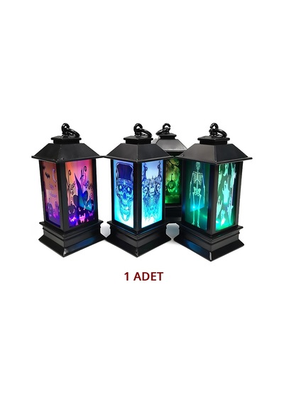 Halloween Korku Işığı Pilli Led Fener, 15cm X 5cm X 1 Adet 0-99