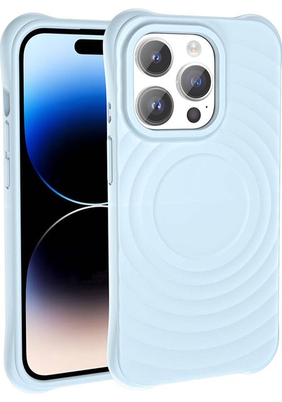 Apple Uyumlu iPhone 14 Pro Max M-safe Şarj Özellikli Airbagli Mat Görünümlü Zore Hepi Kapak Yeşil