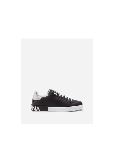 Dolce & Gabbana Calfskin Nappa Portofino Sneakers Siyah