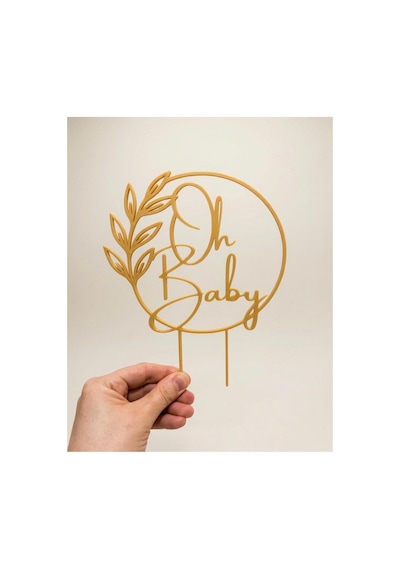 20 Parça Baby Shower Temalı Cinsiyet Belirleme Partisi Pasta Süsü Seti Dekoratif
