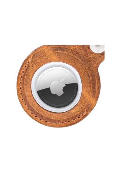 Apple Uyumlu AirTag Deri Anahtarlık, G19 Taba