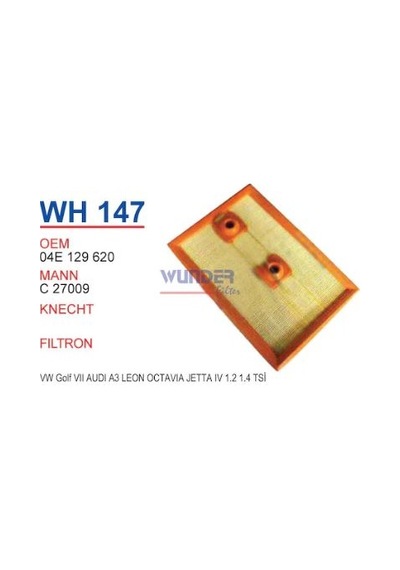 Seat Leon 1.2 - 1.4 Tsı Hava Filtre 2013-2018 Wunder 04e129620