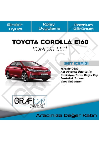 Toyota Uyumlu Corolla E160 Konfor Seti - Ses  Kumaş Kaplama Set