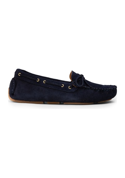 Deery Kadın Hakiki Süet Lacivert Loafer Ayakkabı - Dl505zlcvc01