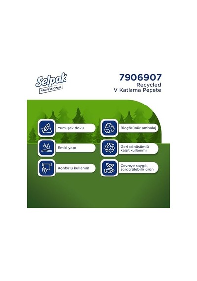 Selpak Professional Recycled V Katlama Peçete X 18 Paket -