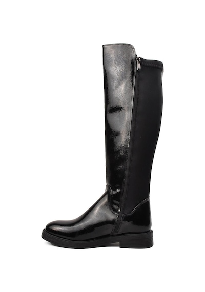 Pierre Cardin Siyah Kırışık Polyester Karışımlı Kadın Çizme Pc-52066 Z Siyah Kırışık