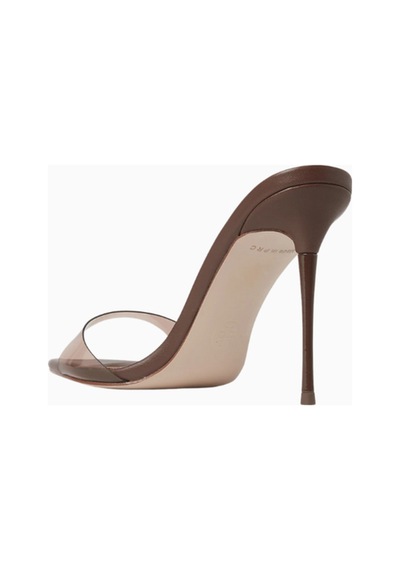 Femme La Azúcar 105 Pvc-vegan Deri Kahverengi Kadın Mule Sandalet Şık Ve Zarif 6