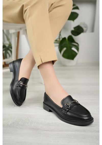 Nesilshoes Nesil Shoes Süha 203 Siyah Anatomik Kadın Lofer