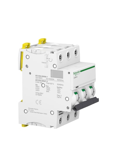 Schneider Electric Acti9 İc60N A9F74350 50A Sigorta (3P, 6Ka, C Eğrisi)