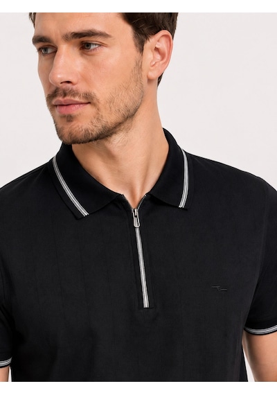 Classics Men Troy Slim Fit Erkek Polo Yaka Kısa Kol Tişört 7747 Siyah