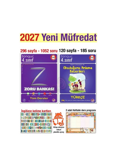 4. Sınıf 2027 Tüm Dersler Zoru Bankası Türkçe Okuduğunu Anlama Becerileri Seti Yeni Müfredat