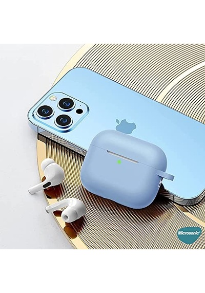 Ayrex Pro 2.nesil Için Kılıf Askılı Mat Silikon Siyah Airpods Pro 2. Nesil İle Uyumlu Kılıf - Siyah