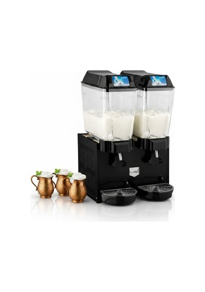 Remta 20+20 Litre Çiftli Karıştırıcılı Ayran Soğutucu Siyah - St14