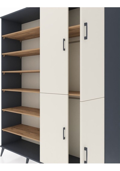 Hyperion Gardrop 8 Raflı 4 Kapaklı 2 Askılı 176x44x221 Antrasit-aytaşı/çam Aytaşı/çam Hyperion Gardrop 8 Raflı 4 Kapaklı 2 Askılı 176x44x221 Antrasit-aytaşı/çam Aytaşı/çam