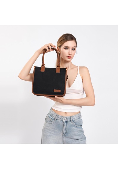 Kanvas Kumaş Kadın Çantası Elden Tutmalı Smart Bags 1333 Gri