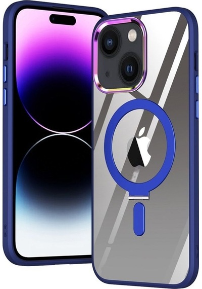Teknomoda Apple Uyumlu iPhone 13 Kılıf Standlı Magsafe Renkli Şeffaf