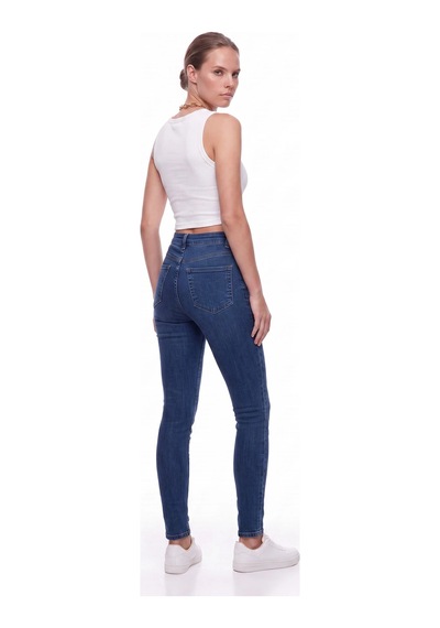 CEMO Kadın Yüksek Bel Skinny Fit Jean Pantolon 26k6-c2660-bzm-42 Buz Mavisi