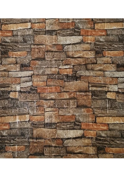 Nw47 Koyu 3D Kendinden Yapışkanlı 3D Dekoratif Duvar Kağıdı Panel