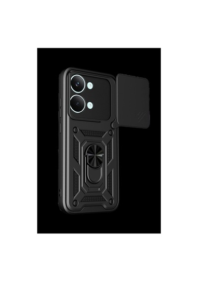 Poco X8 Pro Max Pars Lens Yüzüklü Silikon - Siyah