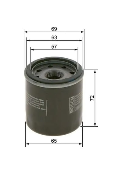 Nissan Micra K13 Yag Filtresi 1.2 2011-2018 Bosch 09864b7061
