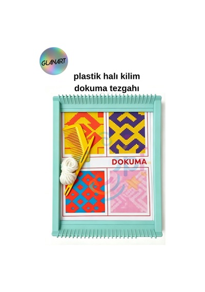 El İşi Etkinliği Plastik Halı Dokuma Tezgahı 1 Adet Çok Renkli