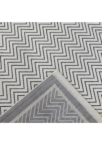 Elvey Home Jüt Sisal S9718 Gri Beyaz Kaymaz Taban Hasır Dokuma Yıkanabilir Yolluk Salon Koridor Mutfak Halısı Gri/beyaz