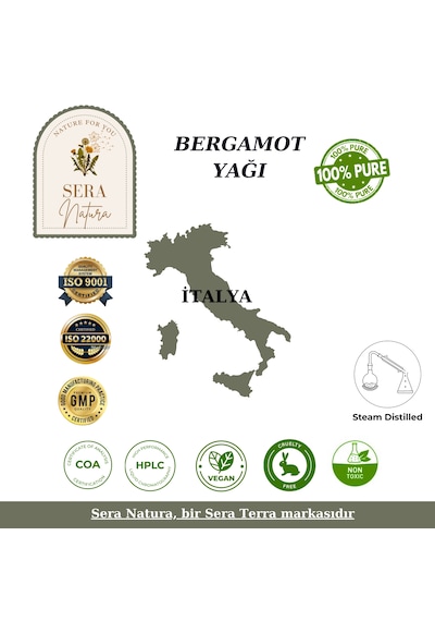 Bergamot Uçucu Yağı 5 Ml Rahatlatıcı & Ferahlatıcı Aromaterapi Yağı 5 ML
