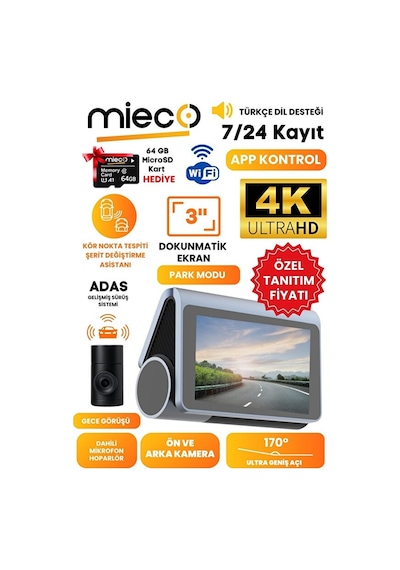 Mieco X8 Araç Kamerası