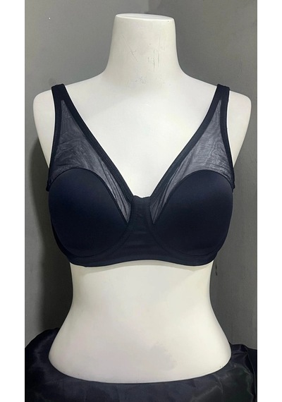 Le Jardin Kadın Tüllü Toparlayıcı Soft Cup Lacivert Sütyen