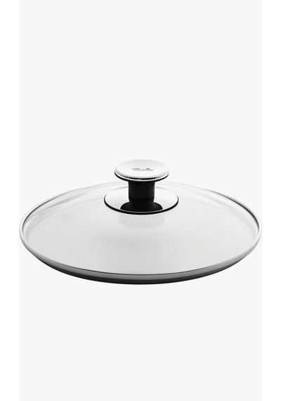Fissler Cam Kapak 22 Cm Yüksek Kaliteli Isıya Dayanıklı Cam Malzeme Siyah