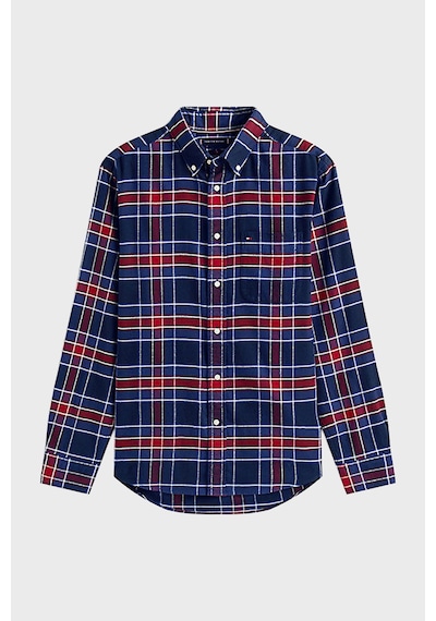 Tommy Hilfiger Erkek Gömlek Mw0mw40473 0ms Lacivert-beyaz Lacivert-beyaz