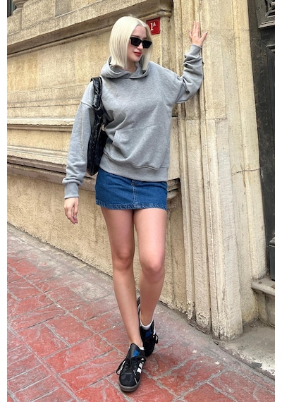 Grimelanj Oversize Cepli Sweatshirt Mg2207