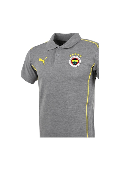Fenerium 77829613 Fenerbahçe Lisanslı 2024/25 A Takım Polo Yaka Gri T-shirt Gri