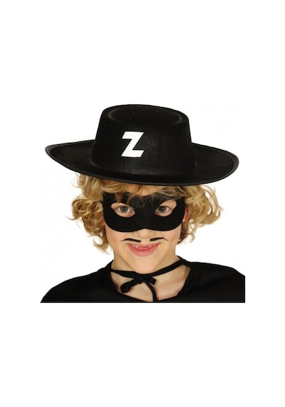Z Logolu Zorro Şapkası Ve Zorro Maskesi Çocuk  Boy