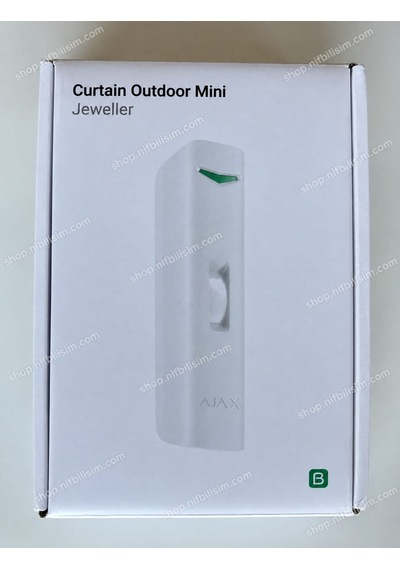 Ajax Curtain Outdoor Mini Jeweller Kablosuz Perde Tipi Hareket Dedektörü Beyaz